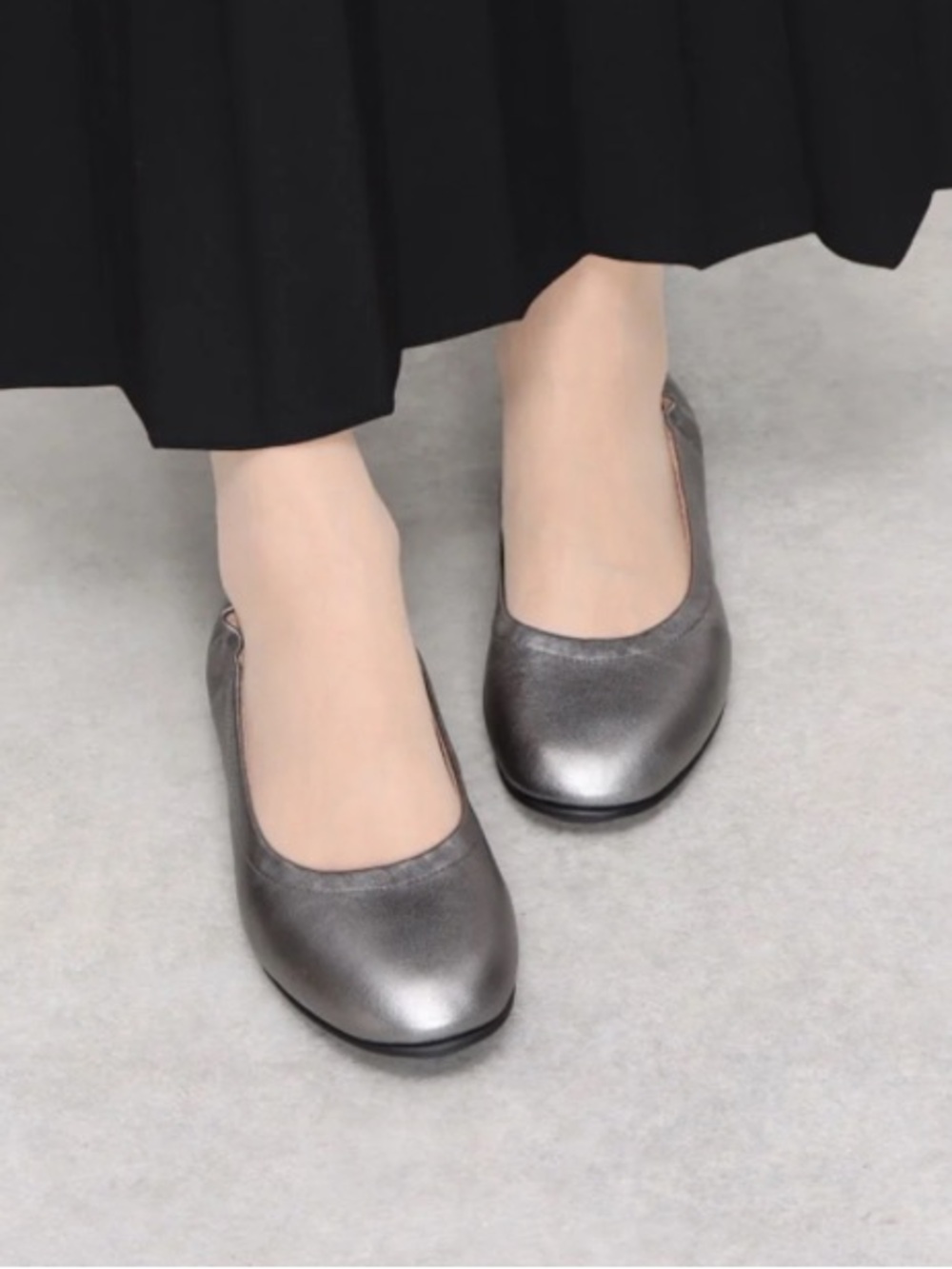 Fitflop Metallic Silver -Pewter Ballet Flats Sz 7.5